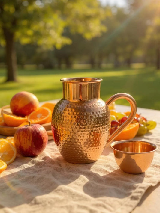 100% Copper Jug - Hammered