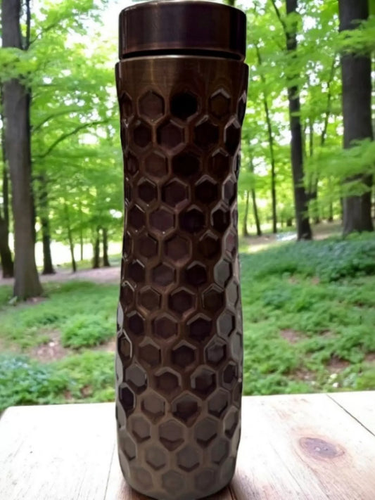 100% Copper Water Bottle - Black Tagott
